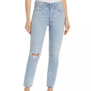 NWT AGOLDE Jamie High Rise Classic Tapered Jeans Denim Shakedown Size 27